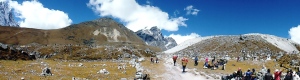 Panaroma of the Trail to Lobuche