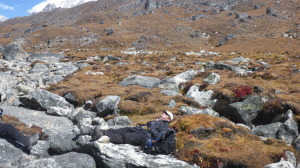 Resting on the trail