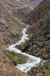 River Winding Through Dingboche Valley