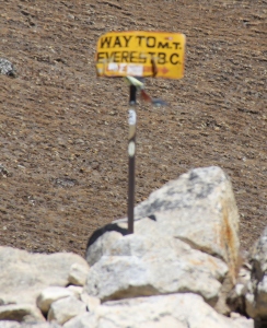 Sign to Everest Base Camp