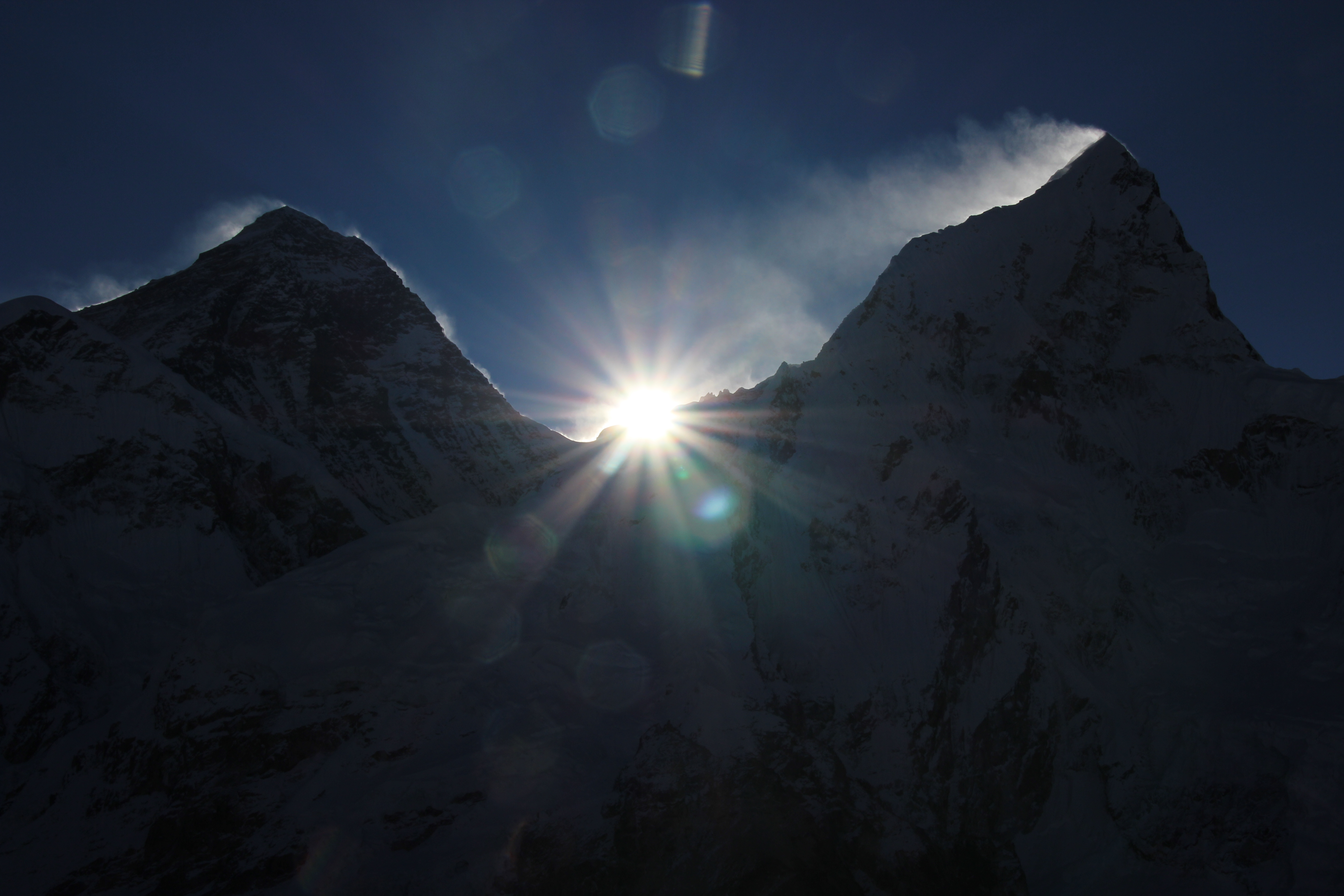 Sun rising over Mt Everest